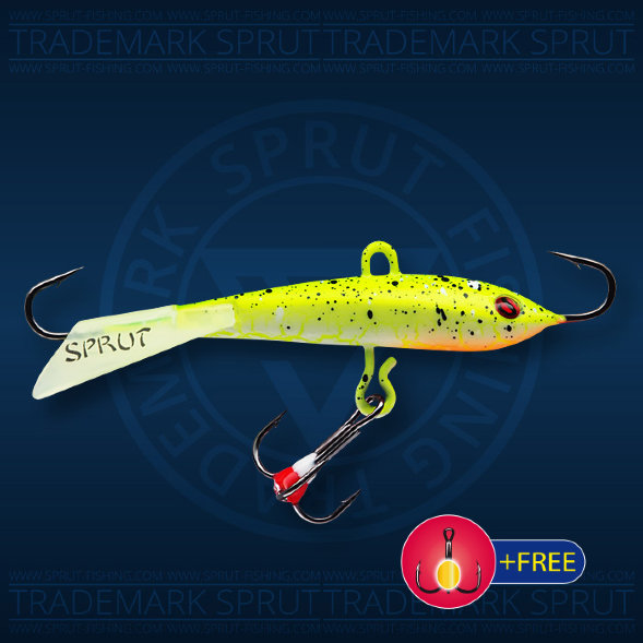 Балансир рыболовный для зимней рыбалки Sprut Tanpo №7 18г 65мм WSPK-UV+тр. с ф/к