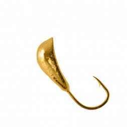 Мормышка вольфрамовая Lumicom Волжская уралка с отв. Ф5 золото, цена за 1 шт.