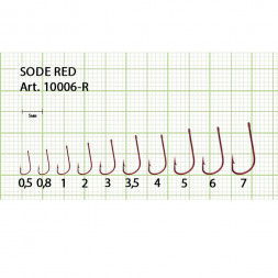 Крючок FISH SEASON Sode-ring №0.5 Red 10шт 10006-R005F