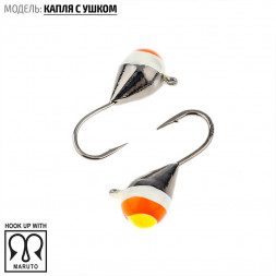 Мормышка вольфрамовая Spider Капля с ушком MW-SP-1140-1-BN гальв. с покр.