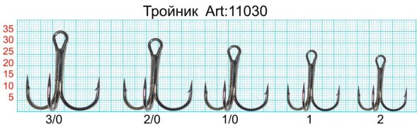 Крючок-тройник FISH SEASON с кругл. поддевом №4 BN 10шт 11030-04F