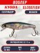 Воблер KYODA Globefish Minnow-55SP, длина 5,5 см, вес 4.0 гр цвет P1277, заглубление 0,7-1,0 м