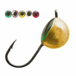 Мормышка вольфрамовая Lumicom Полусфера с глазом d3.0 золото 10шт